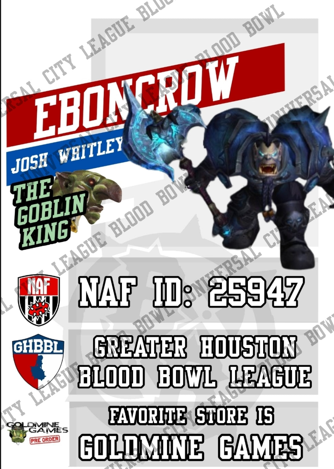 Custom Fantasy Football Name Tag
