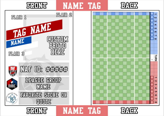 Custom Fantasy Football Name Tag
